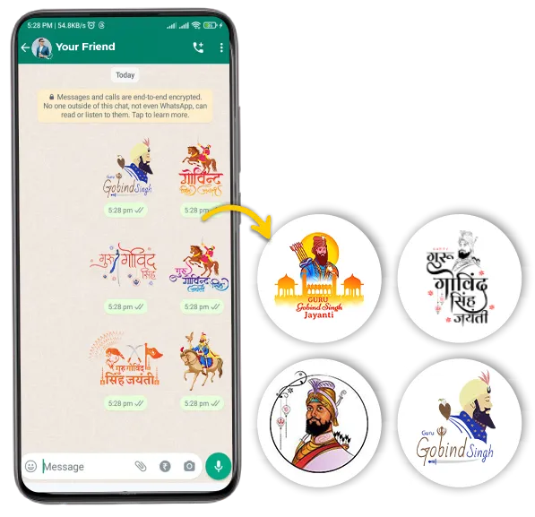 Guru Gobind Singh Jayanti whatsapp sticker poster